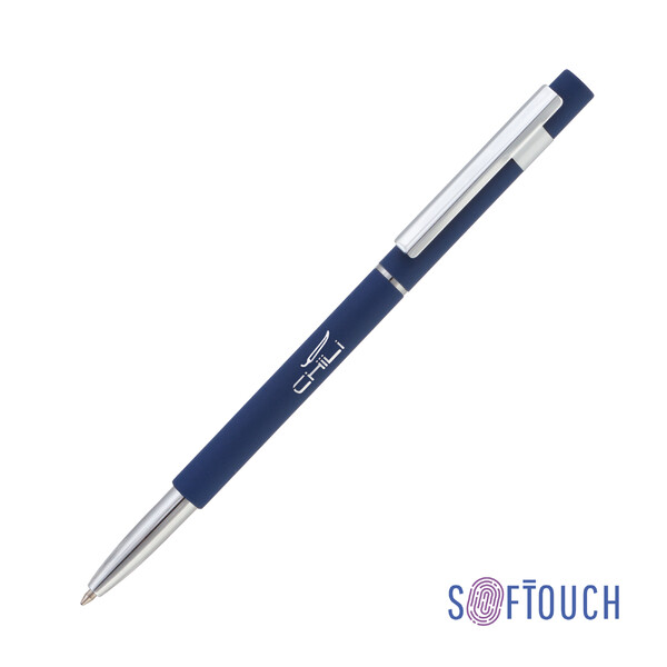 Ручка шариковая "Star", покрытие soft touch темно-син