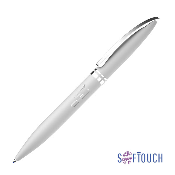 Ручка шариковая "Rocket", покрытие soft touch бел
