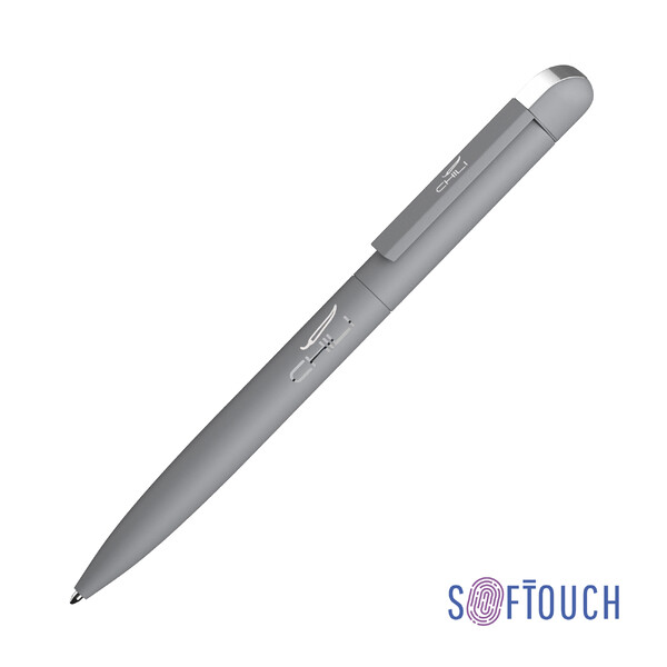 Ручка шариковая "Jupiter", покрытие soft touch сер