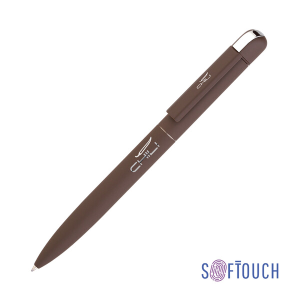Ручка шариковая "Jupiter", покрытие soft touch коричнев