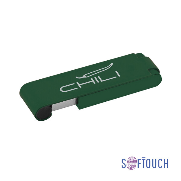 Флеш-карта "Case" 8GB, покрытие soft touch темно-зелен