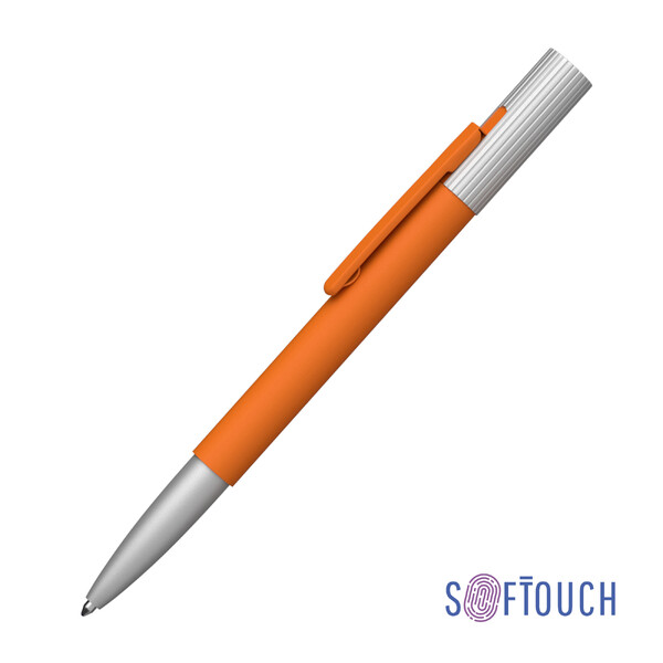 Ручка шариковая "Clas", покрытие soft touch оранжев