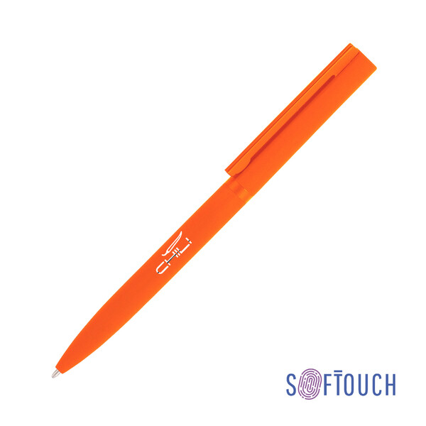 Ручка шариковая "Sirius", покрытие soft touch оранжев