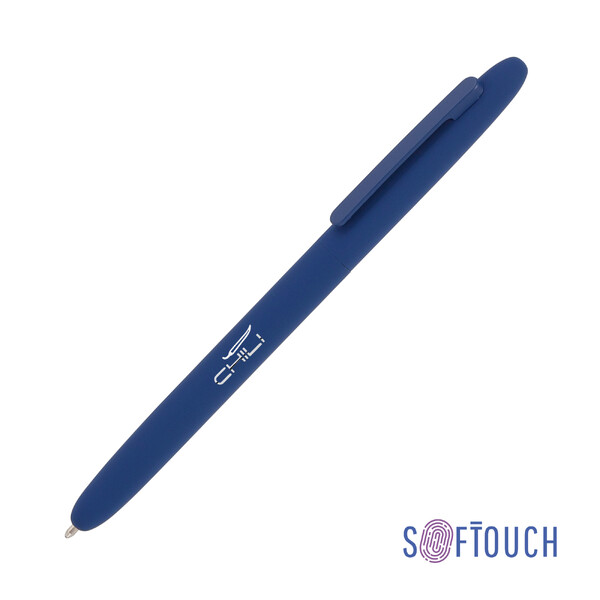 Ручка шариковая "Vega", покрытие soft touch темно-син