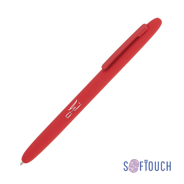 Ручка шариковая "Vega", покрытие soft touch красн