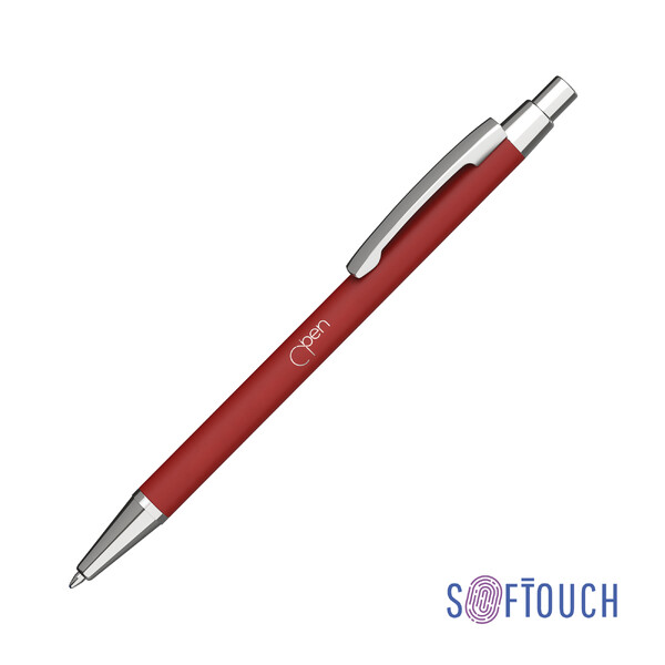 Ручка шариковая "Ray", покрытие soft touch красн