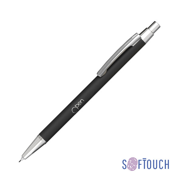 Карандаш механический "Ray", покрытие soft touch черн