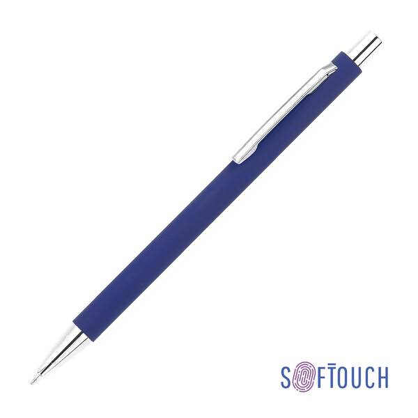 Ручка шариковая "Trade", покрытие soft touch темно-син