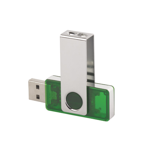 Флеш-карта TWISTA Transparent MS, 16Гб зелен
