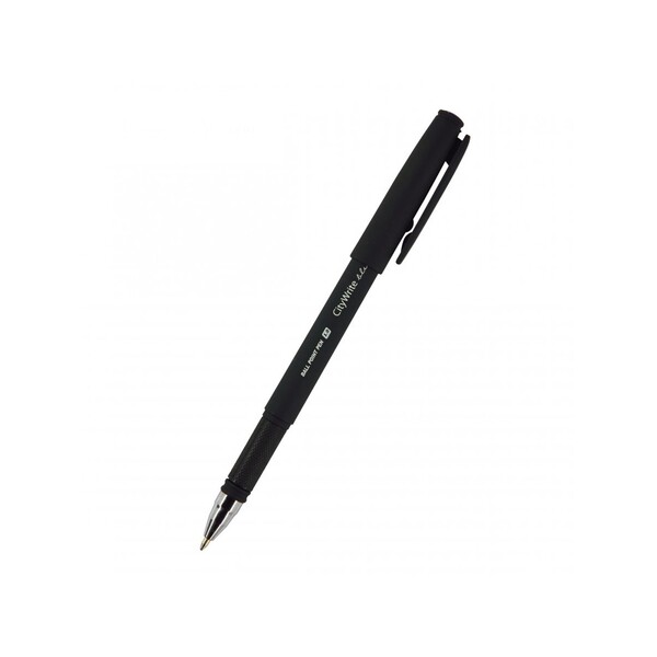 Ручка "CityWrite.BLACK" шариковая, черный пластиковый корпус, 1.0 мм, синяя