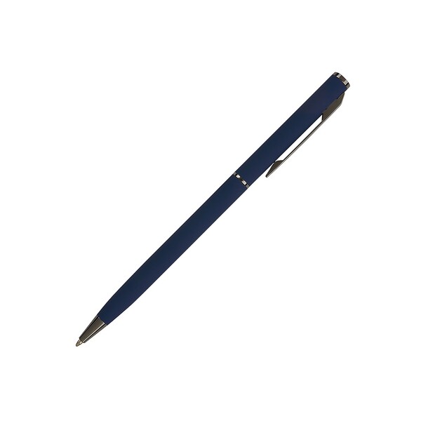 Ручка шариковая автоматическая BrunoVisconti® "PALERMO" цвет корпуса темно-синий, soft-touch, 0.7 мм
