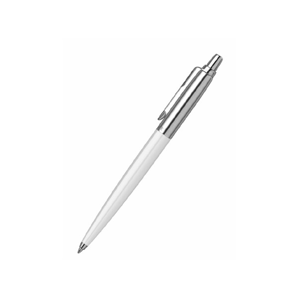 Шариковая ручка Parker Jotter ORIGINALS WHITE CT, стержень: Mblue ЭКО-УПАКОВКА