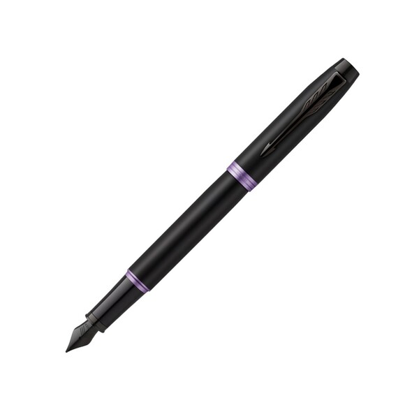 Перьевая ручка Parker IM Vibrant Rings Flame Amethyst Purple, стержень:F, цвет чернил: blue, в подарочной упаковке.
