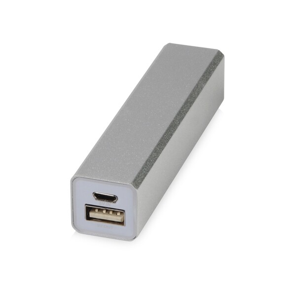 Портативное зарядное устройство "Брадуэлл", 2200 mAh, серебристый