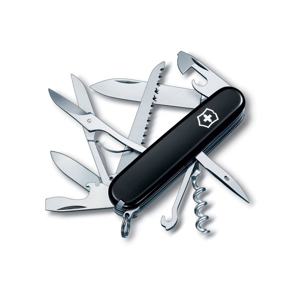 Нож перочинный VICTORINOX Huntsman, 91 мм, 15 функций, чёрный