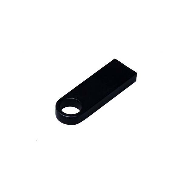 USB 2.0-флешка на 512 Мбайт с мини чипом и круглым отверстием, черный