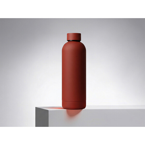 Вакуумная термобутылка "Cask" Waterline, soft touch, 500 мл, тубус, красный