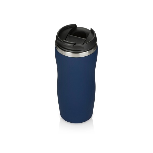Термокружка "Double wall mug C1", soft touch, 350 мл, темно-синий