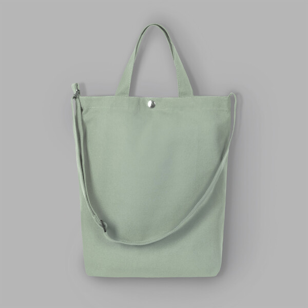 Сумка Helfer из хлопка на кнопке с регулирующейся лямкой, оливковый