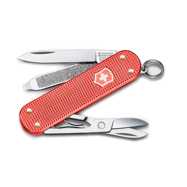 Нож перочинный Victorinox Classic SD Alox LE 2025 Stone Red, 58 мм, 5 функций, красный, подарочная к