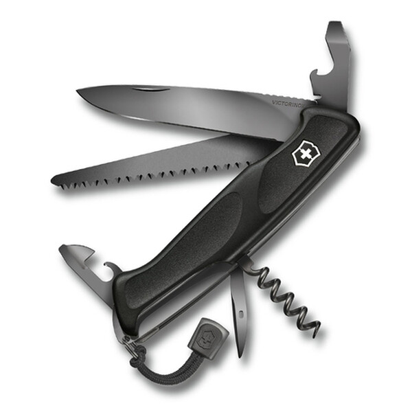 Нож Victorinox RangerGrip 55, 130 мм, 12 функций, черный