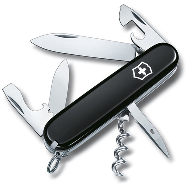 Нож Victorinox Spartan, 91 мм, 12 функций, черный