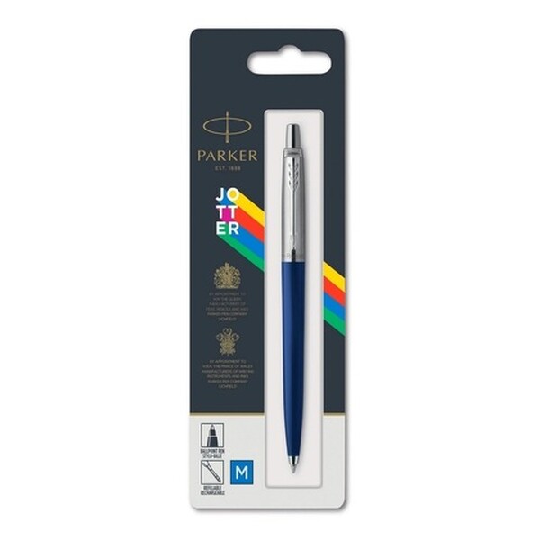 Parker Jotter Color - Navy Blue, шариковая ручка, M, блистер