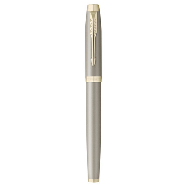 Parker IM Sandstone Champagne PVD Trim ручка роллер черная, 0,5мм, подарочная упаковка