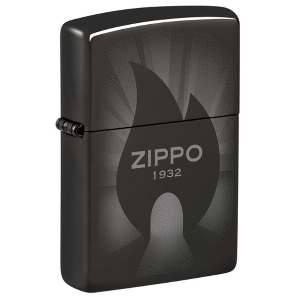 Зажигалка ZIPPO Radiant с покрытием High Polish Black, латунь/сталь, черная, глянцевая, 38x13x57 мм,