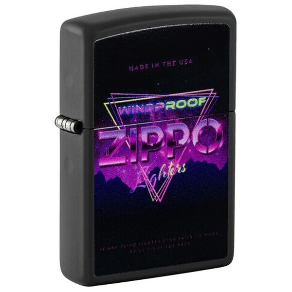 Зажигалка ZIPPO Sign Design с покрытием Black Matte, латунь/сталь, черная, 38x13x57 мм, шт