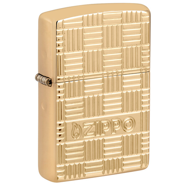 Зажигалка ZIPPO Armor с покрытием Глянцевая латунь | High Polish Brass, латунь/сталь, золотистая, 38