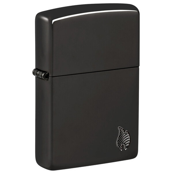 Зажигалка ZIPPO Armor Flame c покрытием High Polish Black, латунь/сталь, черная, 38x13x57 мм, шт
