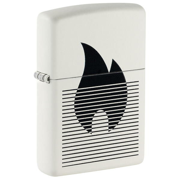Зажигалка ZIPPO Flame Gradient Design White Matte, латунь/сталь, белая, матовая