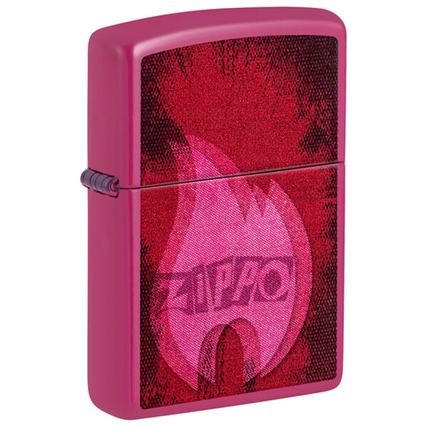Зажигалка ZIPPO Pulse с покрытием Frequency, латунь/сталь, малиновая, глянцевая, 38x13x57 мм, шт