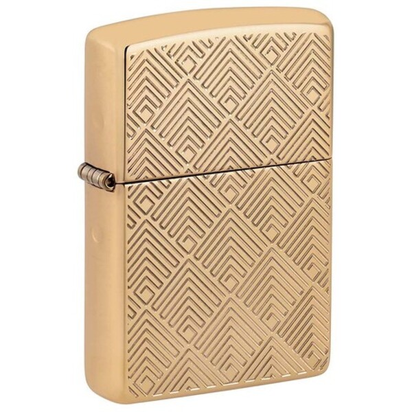 Зажигалка Zippo Armor® с покрытием High Polish Brass, латунь/сталь, золотистая, 38x13x57 мм