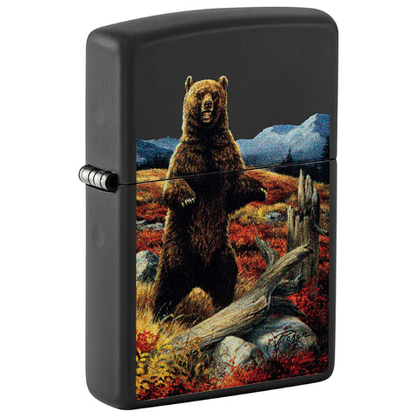 Зажигалка Zippo Linda Picken с покрытием Black Matte, латунь/сталь, черная, 38x13x57 мм