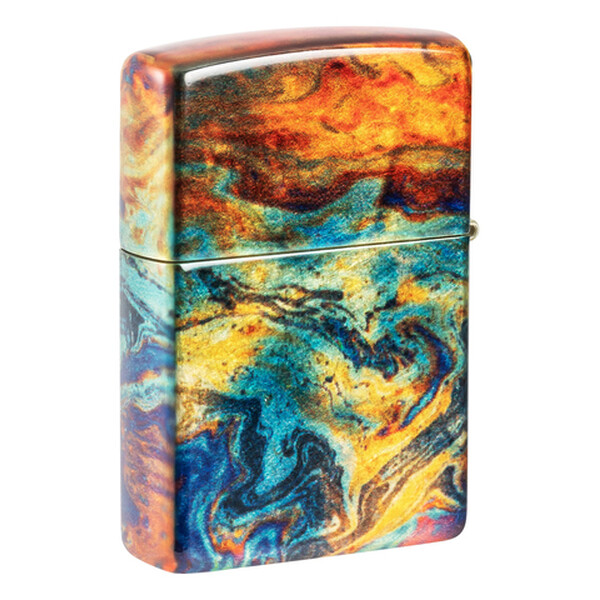 Зажигалка Zippo Classic с покрытием 540 Tumbled Brass, латунь/сталь, разноцветная, 38x13x57 мм