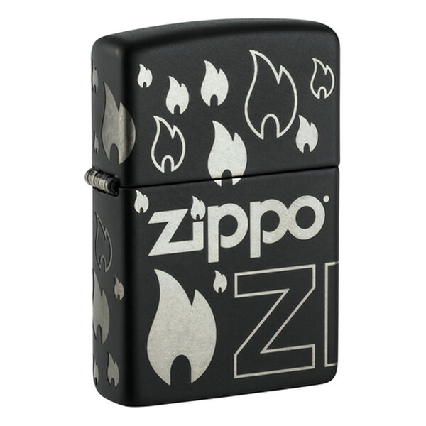 Зажигалка Zippo Classic с покрытием Black Matte, латунь/сталь, черная, матовая, 38x13x57 мм