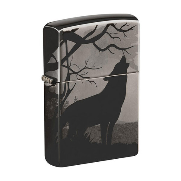 Зажигалка Zippo Classic, покрытие Black Ice®, латунь/сталь, чёрная, глянцевая