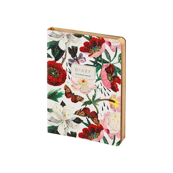 ЕЖЕДНЕВНИК А6+ FLEX "FLORA.Пионы" многоцветн