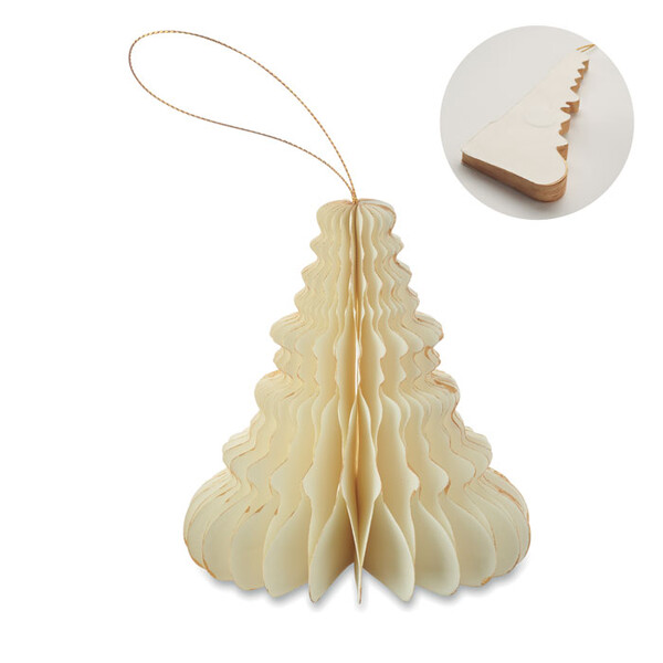 Christmas paper tree hanger бежев