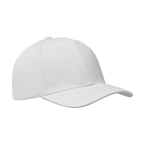 6 panel baseball cap бел