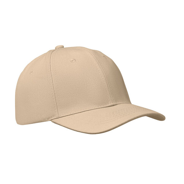 6 panel baseball cap бежев