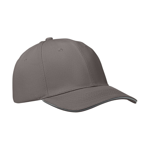 6 panel baseball cap tемно-серый/сер