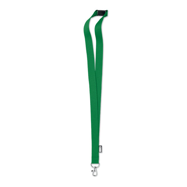Lanyard in RPET 20 mm зелен