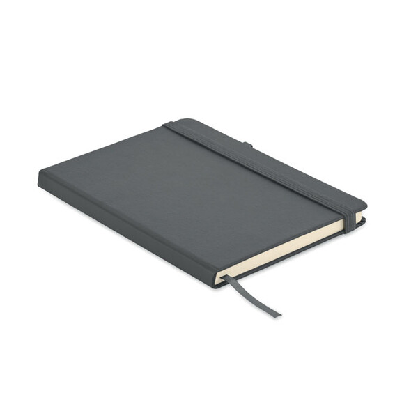 Recycled PU A5 lined notebook каменный сер