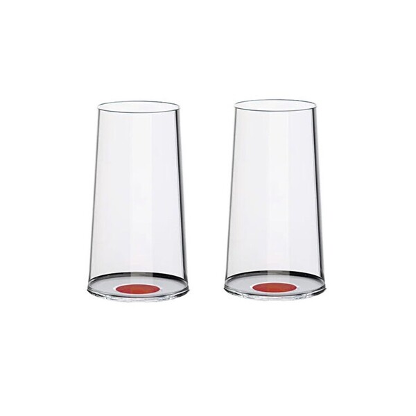 Хрустальный бокал для игристого вина на магните Trebonn SplitGlass, 2 шт, 320 мл красн
