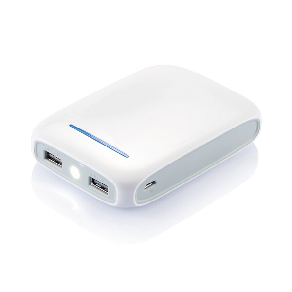 Зарядное устройство, 10000 mAh бел син