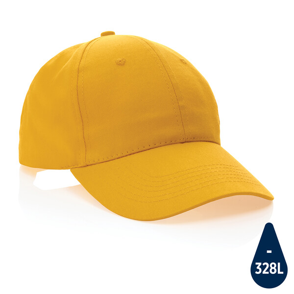 Бейсболка Impact из переработанного хлопка AWARE™, 6 клиньев, 190 г/м2 желт
