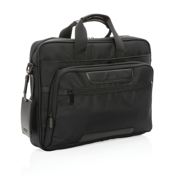 Сумка для ноутбука Swiss Peak Voyager из RPET AWARE™, 15,6" черн
